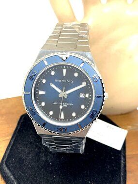 Bering Men's Watch 18940-707 Arctic Sailing Quartz Blue Dial Silver Steel 41mm